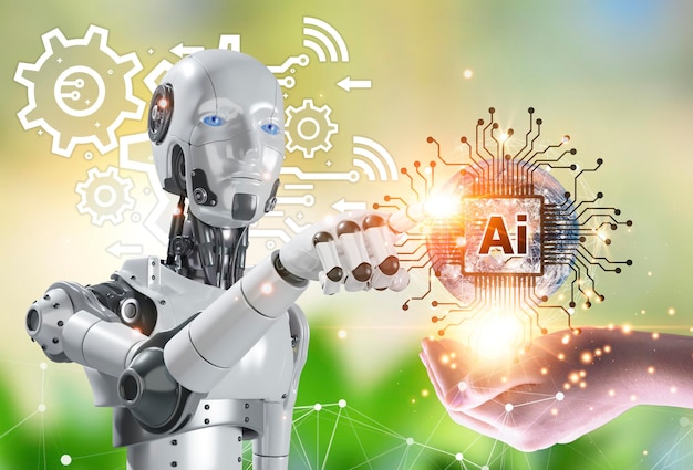 The concept of using artificial intelligence to control the system industry using artificial intelligenceindustry 50