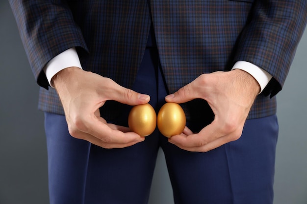 Concept of wealth and retirement golden eggs