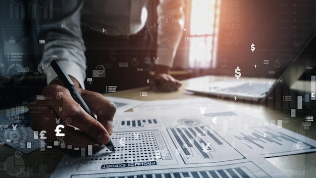 Conceptual business dashboard for financial data analysis