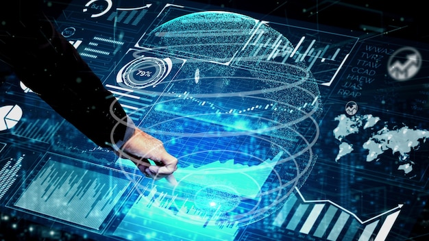 Conceptual business dashboard for financial data analysis