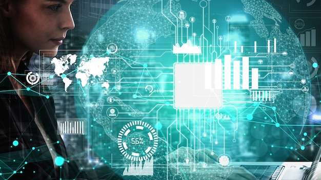 Conceptual business dashboard for financial data analysis