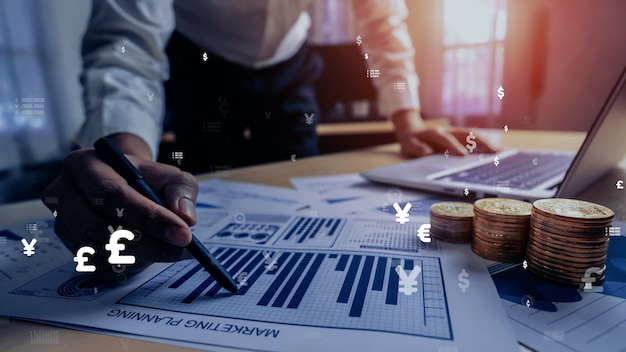 Conceptual business dashboard for financial data analysis