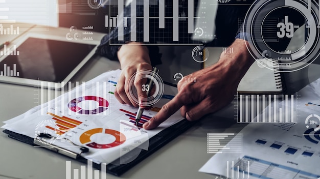 Conceptual business dashboard for financial data analysis