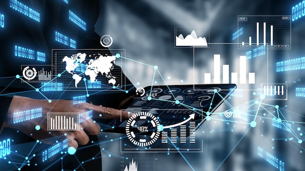 Conceptual business dashboard for financial data analysis