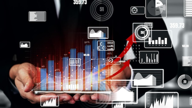 Conceptual business dashboard for financial data analysis