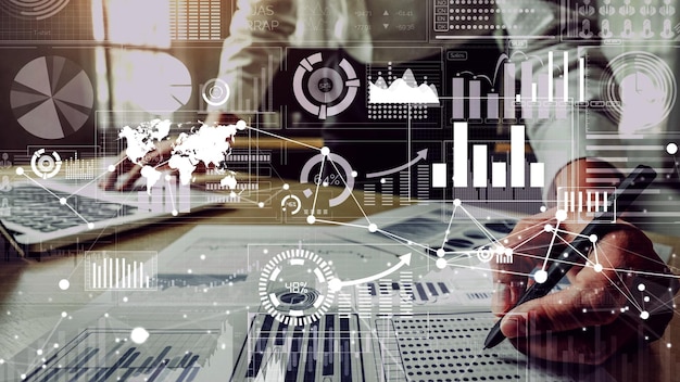 Conceptual business dashboard for financial data analysis