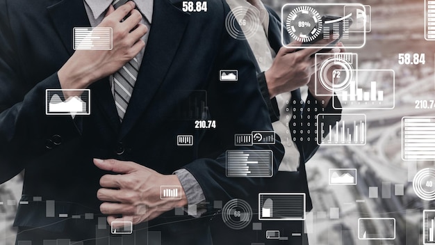 Conceptual business dashboard for financial data analysis