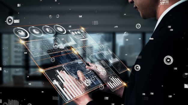 Conceptual business dashboard for financial data analysis