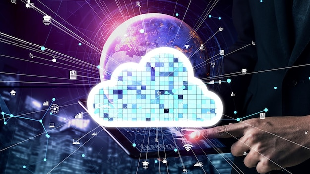 Conceptual cloud computing and data storage technology for future innovation