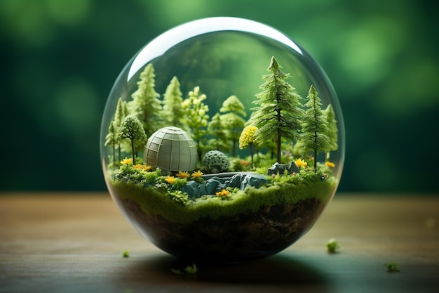 Conceptual illustration for World Environment Day and Earth Day Generative Ai