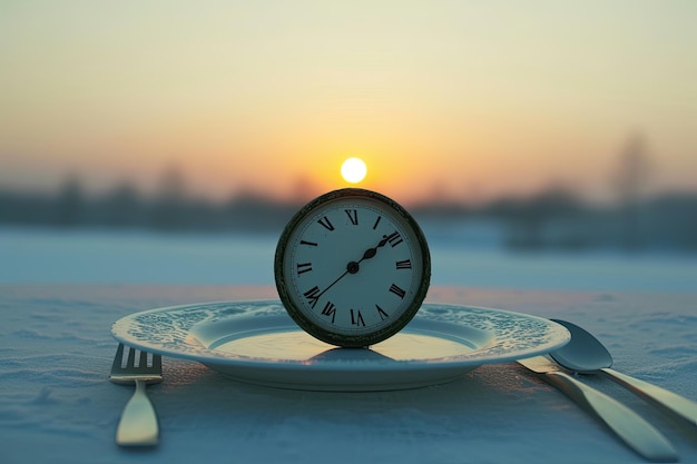 conceptual image representing fasting from dawn to dusk