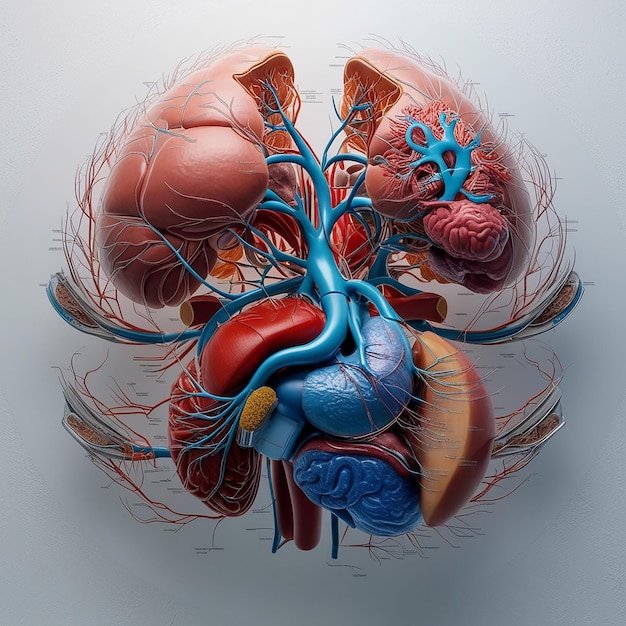 Conceptual medical illustration isolated created