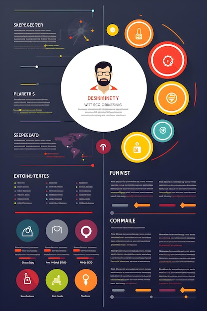 Conceptual Vector Illustration of Curriculum Vitae or Professional Resume