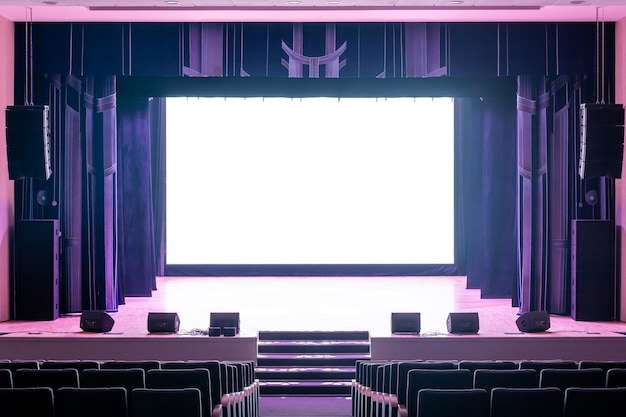 Concert hall of the theater with chairs