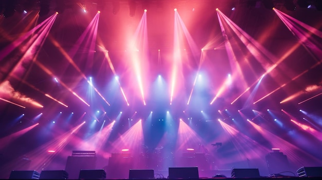 Concert lighting lamps background illustration generated by ai