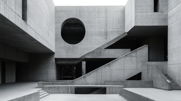 Photo concrete architecture a minimalist perspective