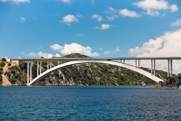 Concrete Bridge over Sea Bay