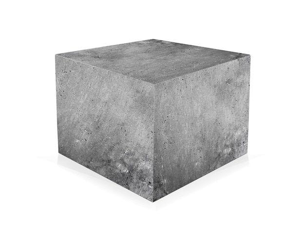 Concrete cube isolated