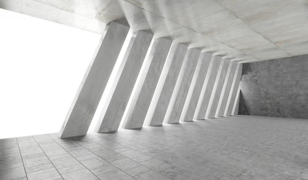 Concrete Underground Showroom Garage