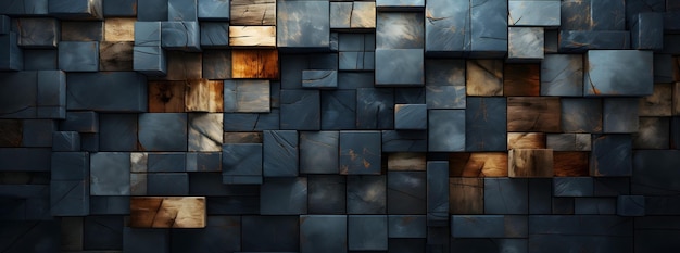 concrete wall background with squares with light