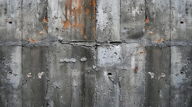 Photo concrete wall texture with rust and imperfections in urban environment