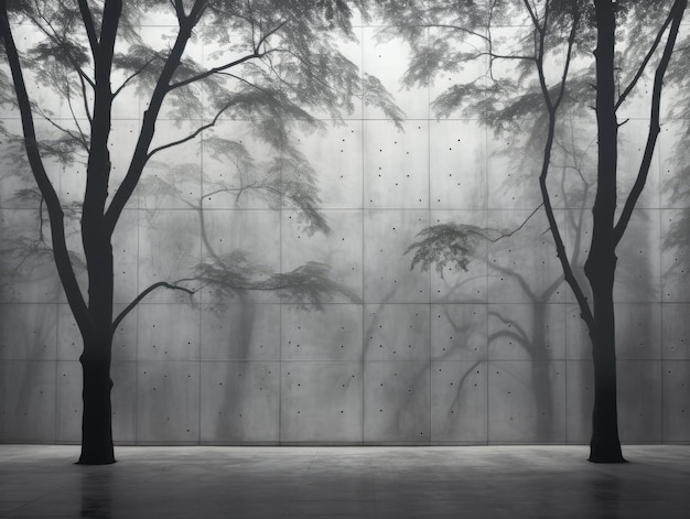 concrete wall with shadow forest grey colors