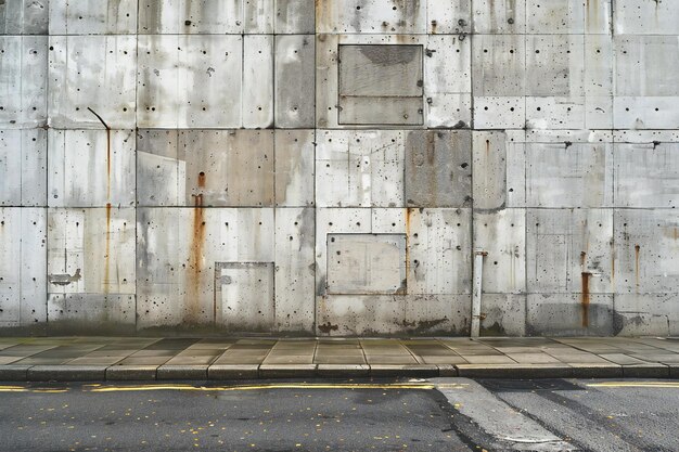 Photo concrete wall with street neutral colors ultra realistic photography