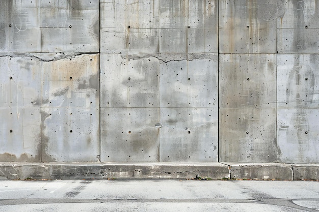 Photo concrete wall with street neutral colors ultra realistic photography