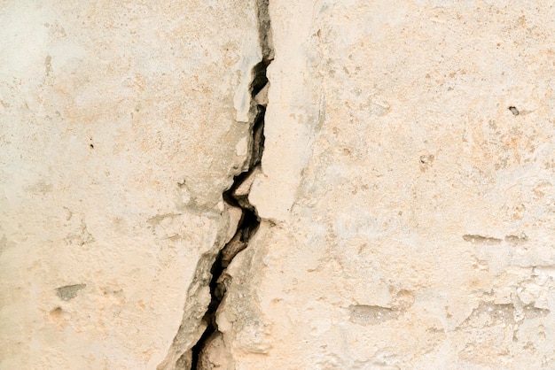 Concrete with a big crack