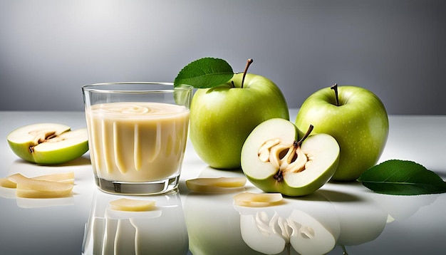 Condensed Milk and Apple Slices