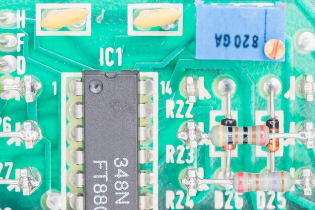 Photo condensers and resistor assembly on the circuit board