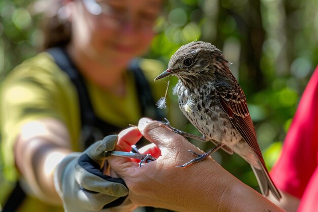 Conducting bird banding activities ar generative ai