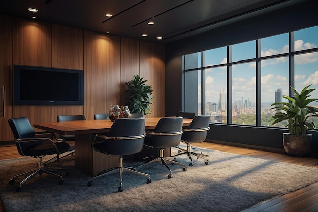 Conference room with a cozy lounge area