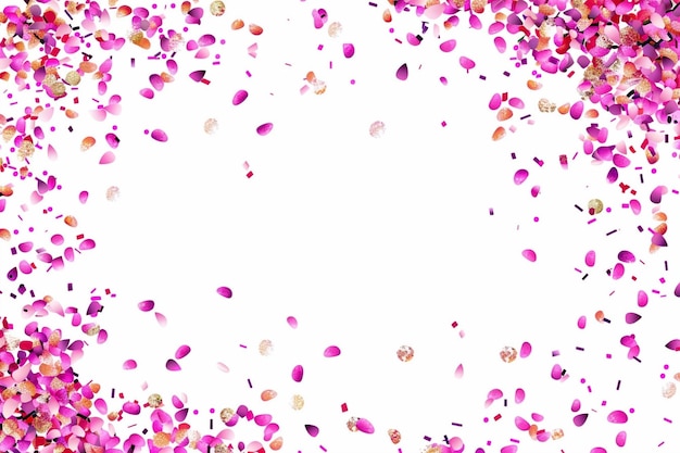 Photo confetti background confetti card background frame watercolor illustration with copy space greeting