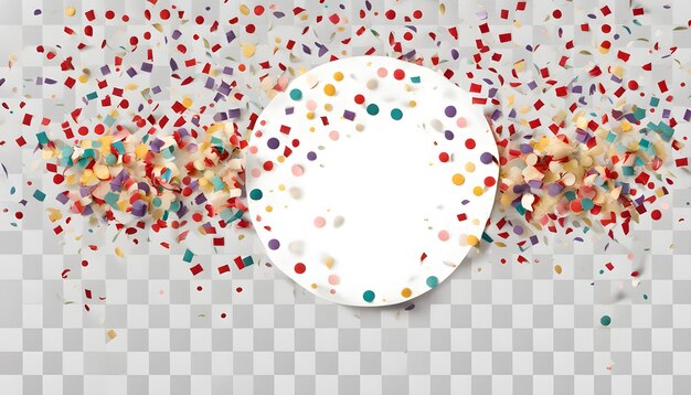 Photo confetti can be separated from a transparent background