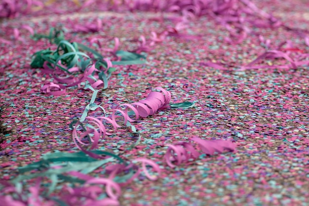 Confetti on the ground