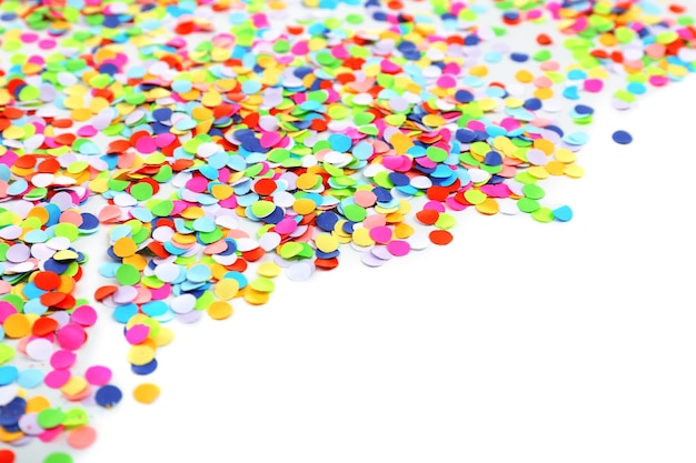 Confetti isolated on white