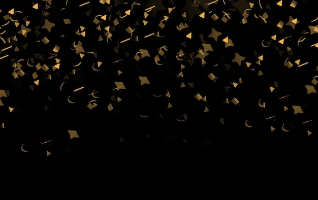 confetti overlay in gold for happy moments on a black wallpaper