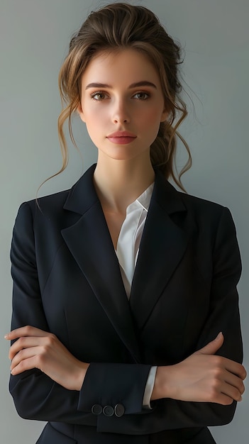 Confident business lady wearing Suite Smiling professional business woman in her business office