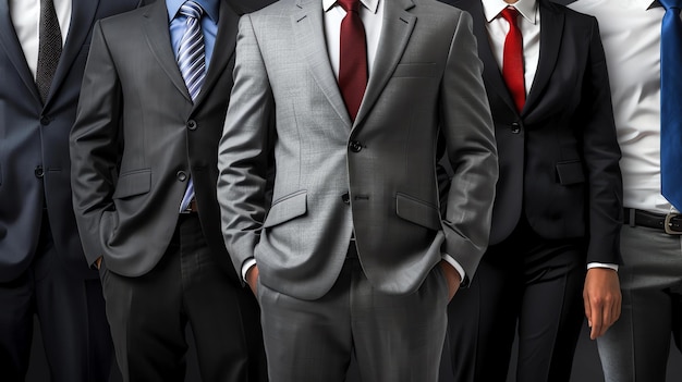 Confident business professionals in suits Men in formal business attire