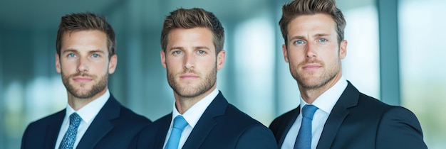 Confident business professionals in suits