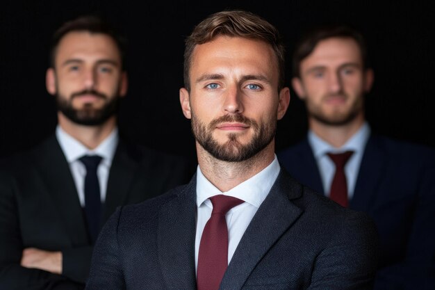 Photo confident businessmen in suits