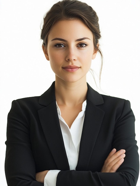 Confident Businesswoman in Professional Attire with Arms Crossed