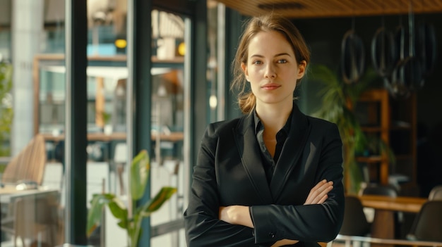 Confident Businesswoman at Workplace