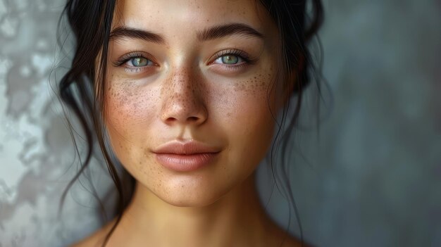 Confident and Cheerful Woman Looking at Camera Portrait of Beauty and Positivity