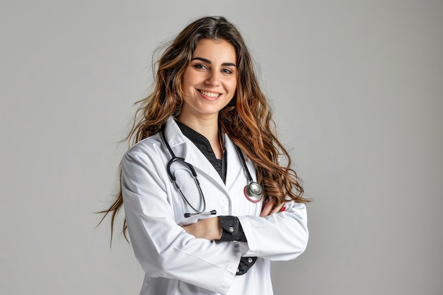 A Confident Doctors Smile In A White Coat