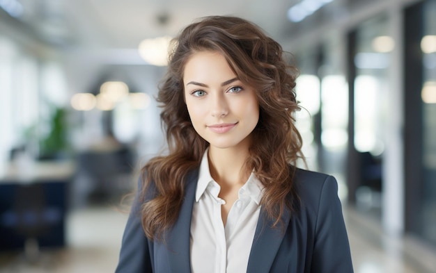 Confident Female CEO in Business Attire