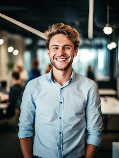 Confident handsome and successful man smiling and looking determined