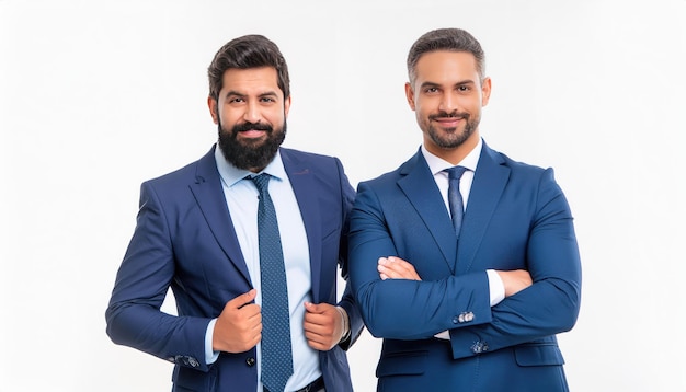 Confident Indian businessmen and partners posing for a photo