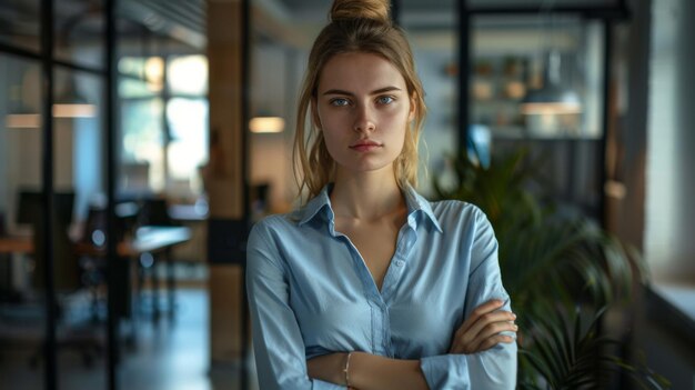 Photo confident professional in modern office